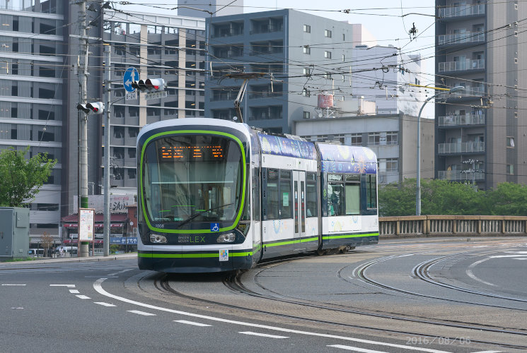 広島電鉄１００８号（１０００形）Ｇｒｅｅｎ Ｍｏｖｅｒ Ｌｅｘ 