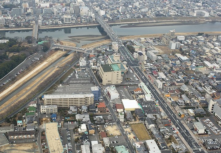 西大寺鉄道後楽園～森下線路跡（浜郵便局付近）